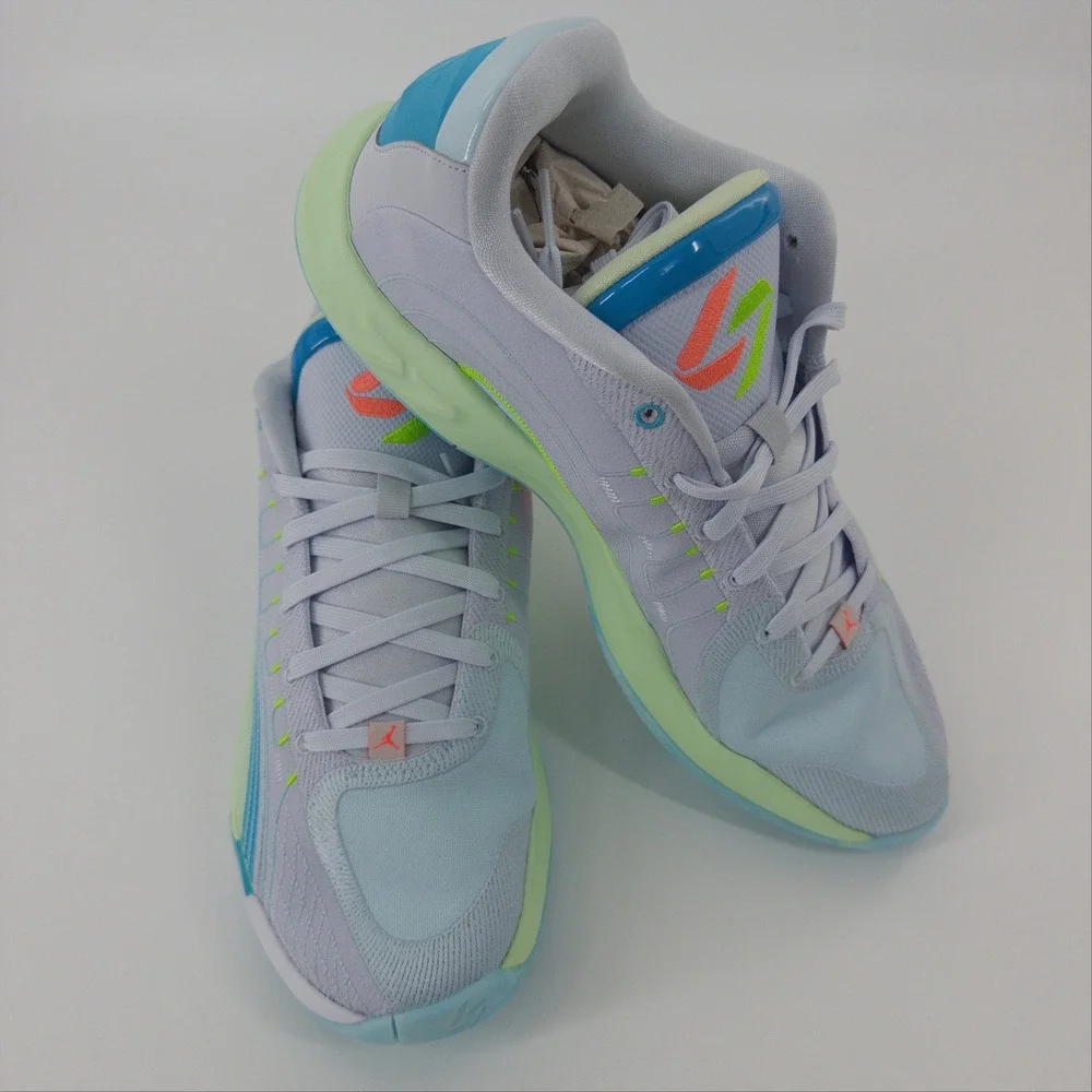 Jordan Luka 4 Basketball Shoes Mens Size 14 Grey Blue Copa Performance Sneaker